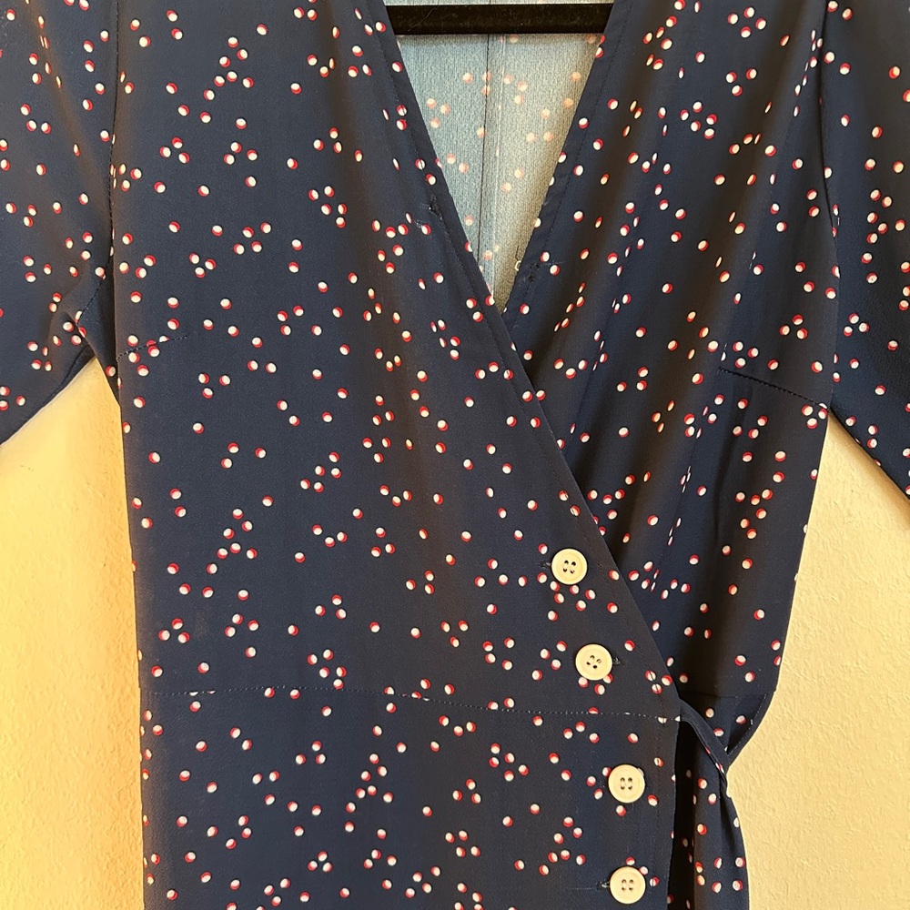 Diane Von Furstenberg Navy Blue Floral Maxi Dress - Picture 3 of 4